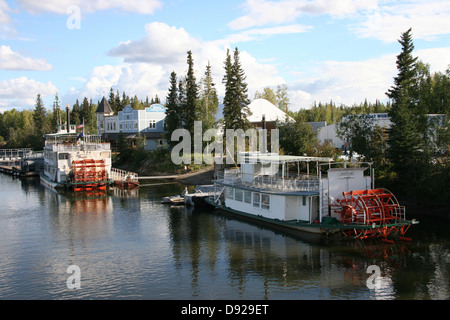 Ruota a palette vaporizzatore, chena river, Fairbanks, Alaska, Stati Uniti d'America Foto Stock