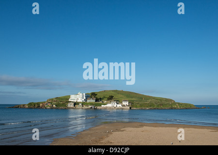 Burgh Island da Bigbury sul mare. Devon, Inghilterra Foto Stock