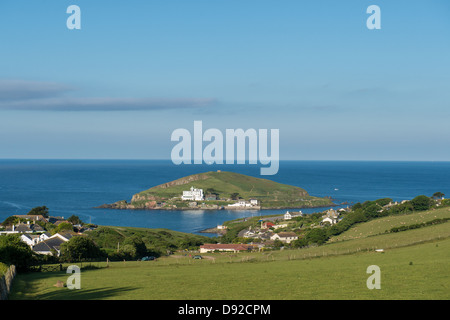 Burgh Island da Bigbury sul mare. Devon, Inghilterra Foto Stock