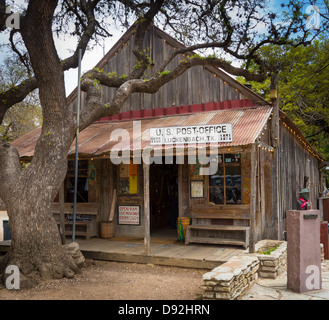 Iconico Americana, il Luckenbach post office nel Texas centrale Foto Stock