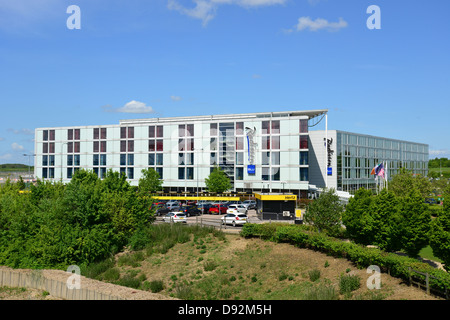 Radisson Blu Hotel a Stansted Airport, Stansted Mountfitchet, Essex, Inghilterra, Regno Unito Foto Stock