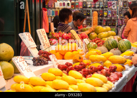 Hong Kong mercato alimentare Foto Stock