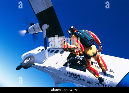 Parachute jumper, Stoccolma, Svezia. Foto Stock