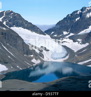 Vista sul ghiacciaio Kebnekaise. Foto Stock