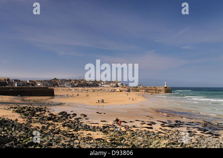 St Ives Harbour in Cornovaglia. Foto Stock