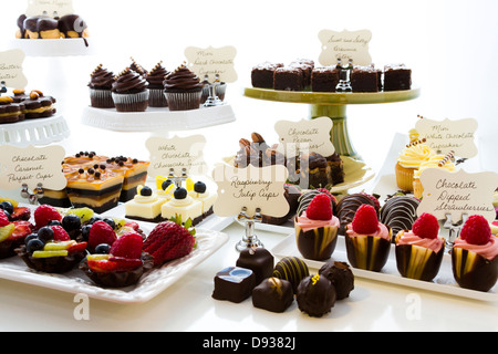 Bar Dessert con assortimento di dolci al cioccolato. Foto Stock