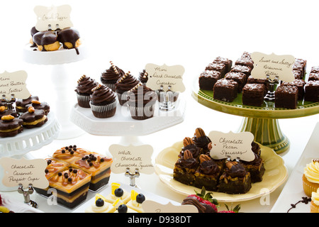Bar Dessert con assortimento di dolci al cioccolato. Foto Stock