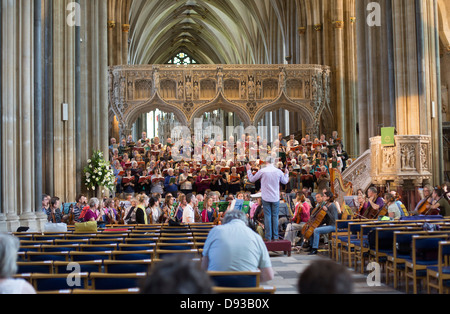 Cattedrale di Bristol Foto Stock