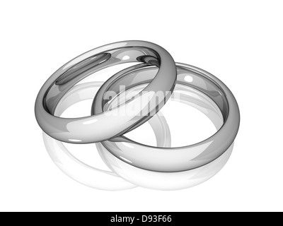 Wedding - Bianco anelli d oro Foto Stock