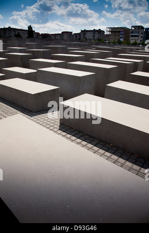 I rettangoli in concreto il parco della città di Berlino, Germania Foto Stock