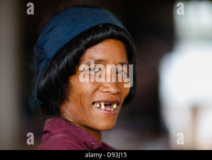 La minoranza Khmu Donna, Xieng Khouang, Laos Foto Stock