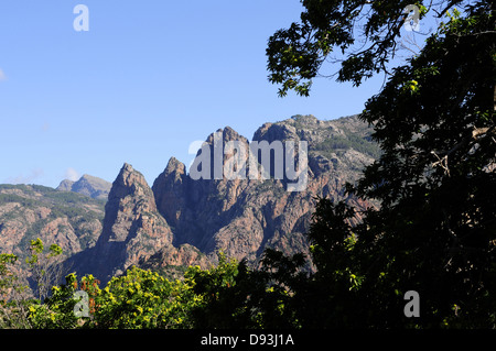 Spelunca Gorge, vicino Evisa, Corsica, Francia Foto Stock