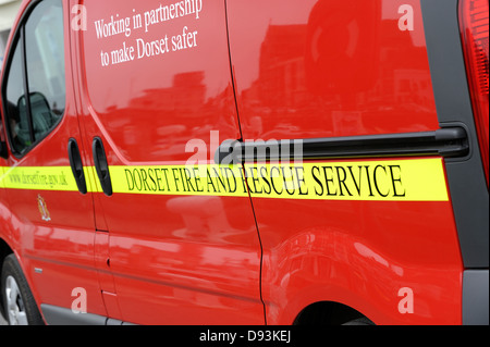 Il Dorset il fuoco e il servizio di soccorso van Weymouth Regno Unito Inghilterra Foto Stock