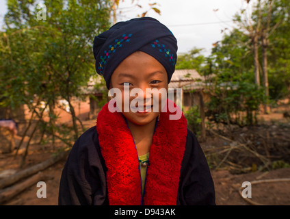 Yao ragazza di minoranza, Ban Xay Lübeck, Laos Foto Stock