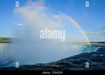 Le Cascate del Niagara e il pomeriggio rainbow Niagara Falls Ontario Canada Foto Stock