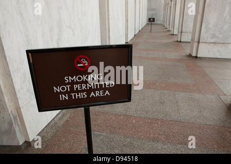 Non è consentito fumare segno - USA Foto Stock