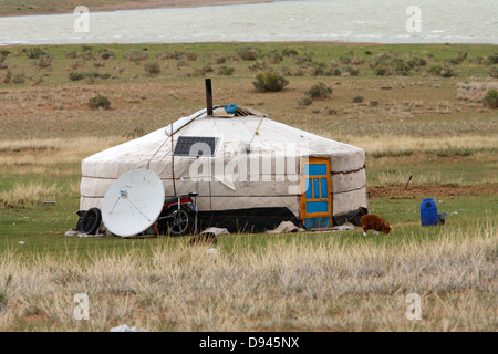 Paesaggio arido, il nord-ovest della Mongolia. Foto Stock
