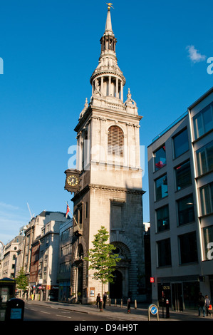 St Mary le Bow Chiesa su Cheapside, London, Regno Unito Foto Stock