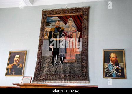 Il Palazzo Livadia, un rifugio estivo dell'ultimo zar russo, Nicola II, e la sua famiglia vicino a Yalta, Crimea, Mar Nero, Russia Foto Stock