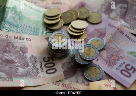 Pesos messicani Foto Stock