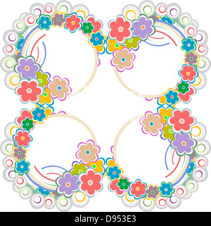 Fiore senza giunture retrò pattern di sfondo Foto Stock