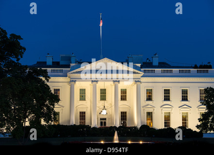Il White House, la casa del Presidente degli Stati Uniti, Washington D.C., USA Foto Stock