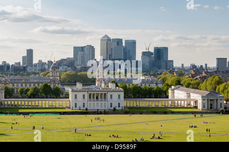 Vista da Greenwich, London, Regno Unito Foto Stock