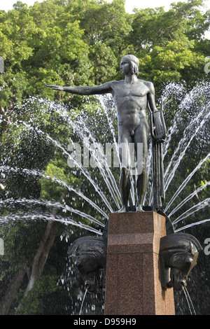 J F Archibald fontana commemorativa in Hyde Park Foto Stock