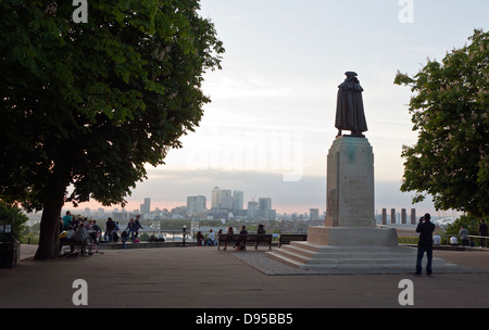 Statua del generale Wolfe Greenwich Park London REGNO UNITO Foto Stock