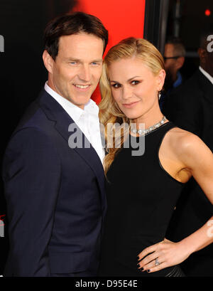 Los Angeles, California, USA. 11 Giugno, 2013. Anna Paquin, Stephen Moyer frequentando il Los Angeles Premiere di '' vero sangue "" tenutasi presso la cupola di Glossari Affini in Hollywood, la California il 11 giugno 2013. 2013 credito: credito: D. lunga/Globe foto/ZUMAPRESS.com/Alamy Live News Foto Stock