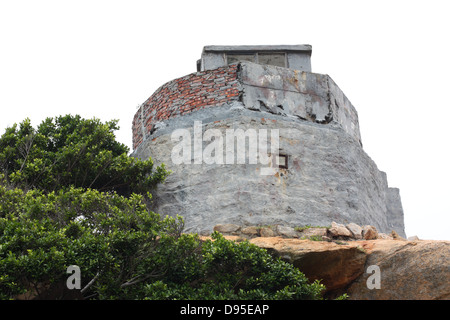 Un vecchio composto militare lookout. Kinmen County, Taiwan Foto Stock