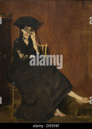 Edouard Manet Berthe Morisot à l'eventail - Berthe Morisot con un ventilatore 1872 secolo XIX il Museo d' Orsay - Parigi Foto Stock