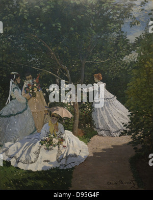 Claude Monet Femmes au jardin secolo XIX scuola francese il Museo d' Orsay - Parigi Foto Stock