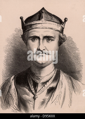 Guglielmo duca di Normandia (c1028-1087) Guglielmo I il Conquistatore, re d'Inghilterra dal 1066. William è atterrato con il suo esercito vicino a Hastings, Sussex, il 13 ottobre 1066. Il giorno seguente alla battaglia di Hastings gli inglesi sono stati sconfitti e il loro Re Harold II, l'ultimo re anglosassone, è stato ucciso. Incisione su legno c1900. Foto Stock