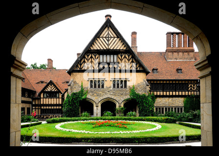 Architettura, castello, Cecilienhof, potsdam, berlino, germania, europa, viaggi, unesco, Palazzo Cecilienhof, foto Kazimierz Jurewicz Foto Stock