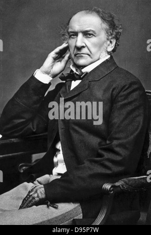 William Ewart Gladstone (1809-1898) liberale britannico più. Fotografia. Foto Stock