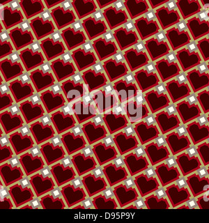 Cuori e diamanti. Geometrica pattern senza giunture Foto Stock