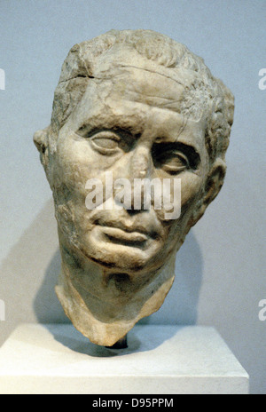 Giulio Cesare (C100-44 BC) soldato romano e più. Busto Foto Stock