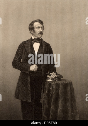 David Livingstone (1813-1873) missionario scozzese ed esplora risorse dell Africa. Incisione, c1860. Foto Stock