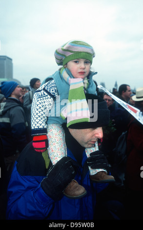 Fermare la guerra in iraq demo, Londra, Regno Unito. Il 15 febbraio 2003. Foto Stock