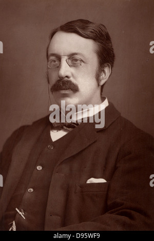 Charles Villiers Stanford (1852-1924) Irish compositore e insegnante di musica, nato a Dublino. Da 'l'Armadio Portrait Gallery" (London, 1890-1894). Woodburytype dopo la fotografia di W & D Downey. Foto Stock