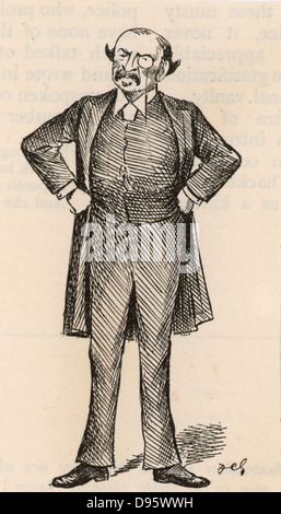 Ellis Ashmead-Bartlett (1849-1902) inglese politico conservatore nata in America. Membro del Parlamento per occhio, Suffolk (1880-1885) e Sheffield Ecclesall (1885-1902). L'avvocato dell imperialismo britannico. Incisione da "The Strand Magazine' (Londra, 1893). Foto Stock