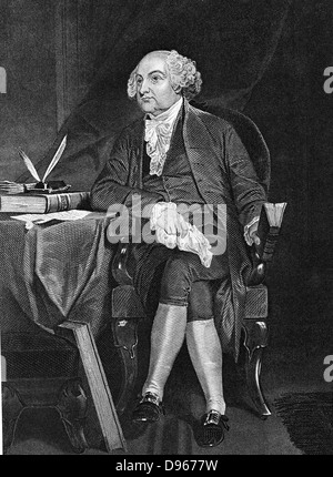 John Adams (1735-1826) secondo presidente degli Stati Uniti (1797-1801). Dopo incisione pubblicato New York, 1861. Foto Stock