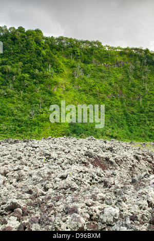 Paesaggio vulcanico del Le Grand Brulé sull isola francese di la Reunion nell'Oceano Indiano. Foto Stock