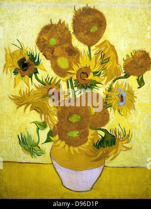 La pittura di girasoli, 1888. Di Vincent van Gogh. Olio su tela. Foto Stock