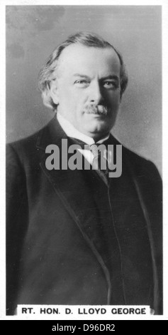 David Lloyd George, Ist Earl Lloyd-George di Dwyfor (1863-1945), Gallese statista liberale nato a Manchester Lancashire. Il Primo Ministro inglese 1916-1922. Foto Stock