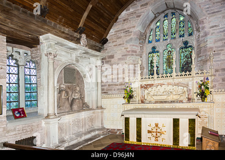 Blanche Parry è un monumento, St fede la Chiesa, Bacton, Herefordshire, England, Regno Unito Foto Stock