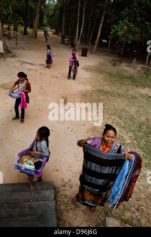 Fornitori, Preah Khan, Angkor tempio complesso Foto Stock