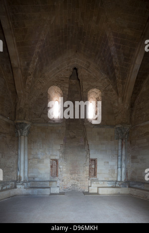 Camera in piano superiore, Castel del Monte Andria, Puglia, Italia Foto Stock
