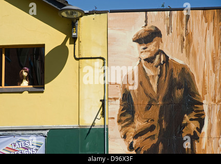 Murale su Castle Street, Belfast Foto Stock
